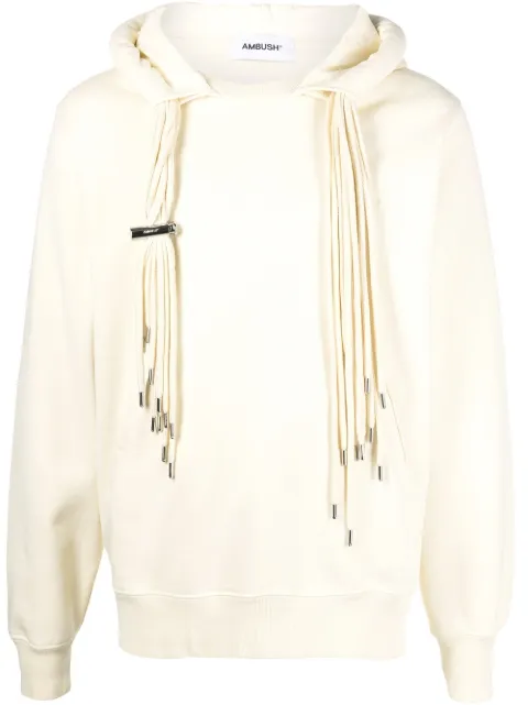 AMBUSH multi-cord long-sleeve hoodie Neutrals BMBB003S22FLE0010101