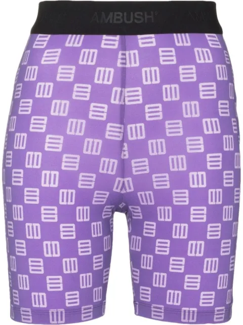 AMBUSH monogram knee-length shorts Purple BWCB007S22JER0013536