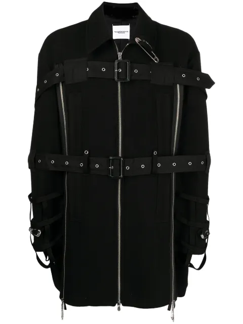 Takahiromiyashita The Soloist safety-pin detail jacket Black SJ0003