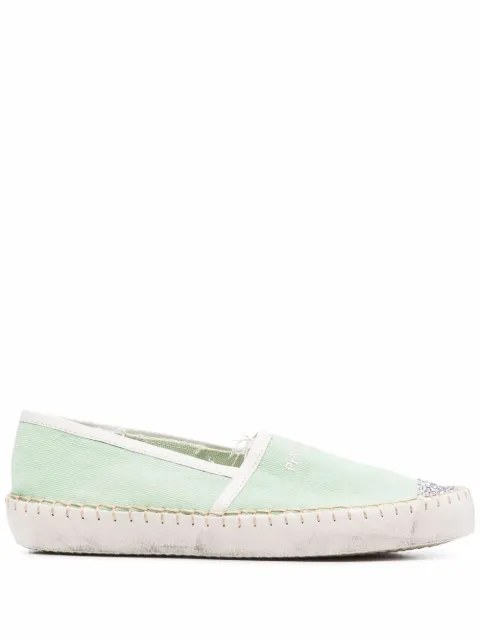Philippe Model Paris Marseille glitter-detail espadrilles Green MRLDCNG3