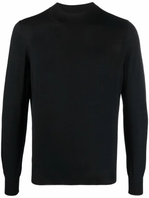 Barba crew-neck knit jumper Black 1479045554