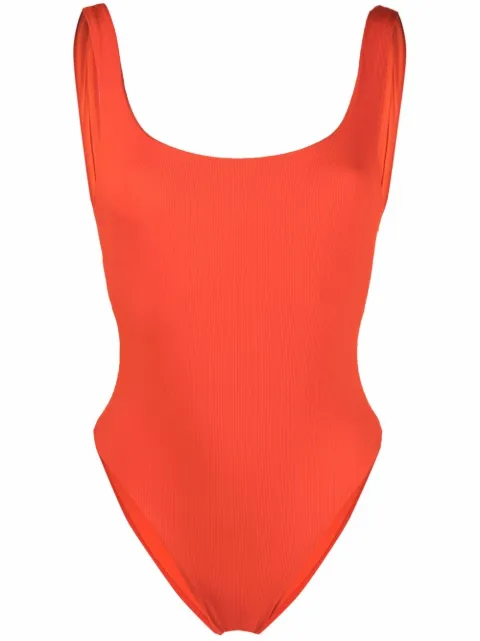 Manokhi scoop-neck swimsuit Orange SS22MANO337ST5