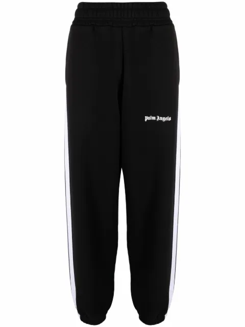 Palm Angels logo-print track pants Black PWCH006C99FLE0021001