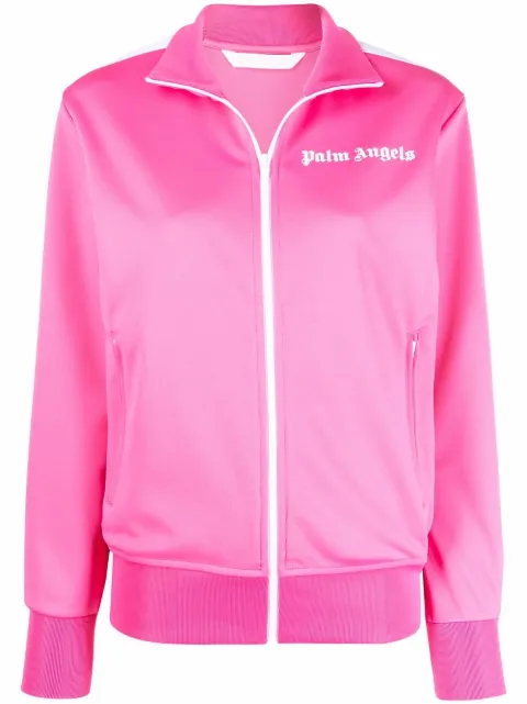 Palm Angels logo-print track jacket Pink PWBD019C99FAB001