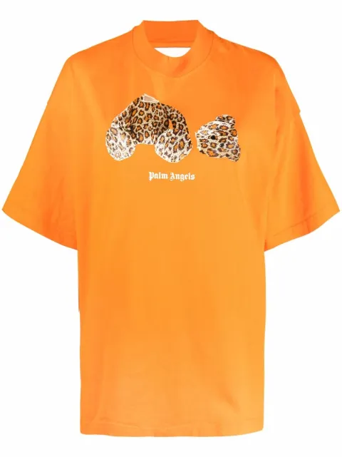 Palm Angels graphic-print short-sleeve T-shirt Orange PWAA023S22JER0012060