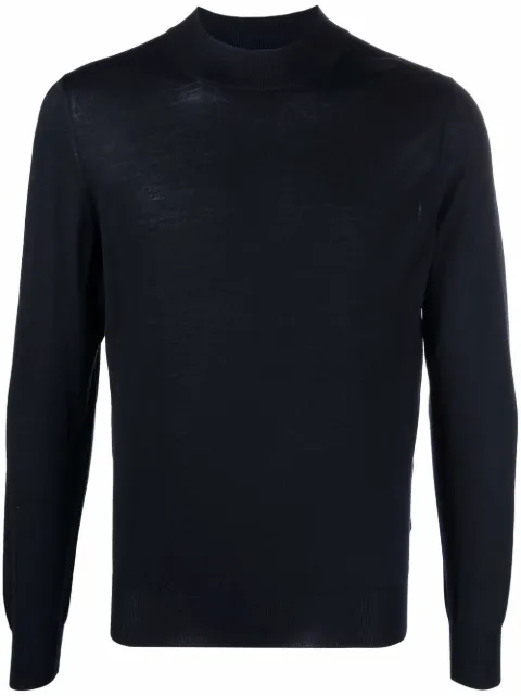 Barba crew-neck knit jumper Blue 1479045554