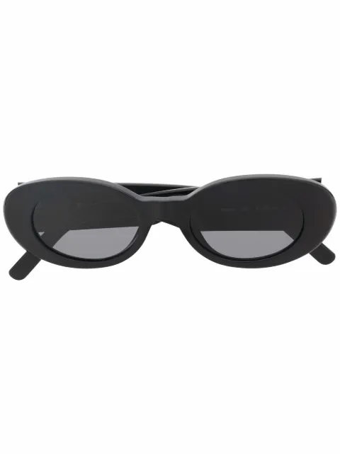 Palm Angels Eyewear Spirit oval-frame sunglasses Black PERI004S22PLA0011007