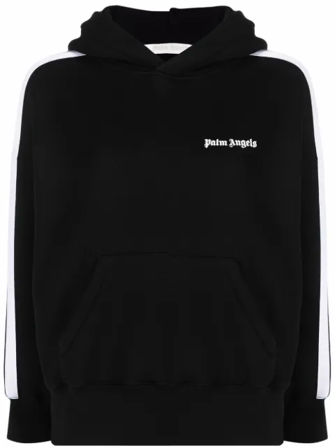 Palm Angels side-stripe hoodie Black PWBB023C99FLE0021001