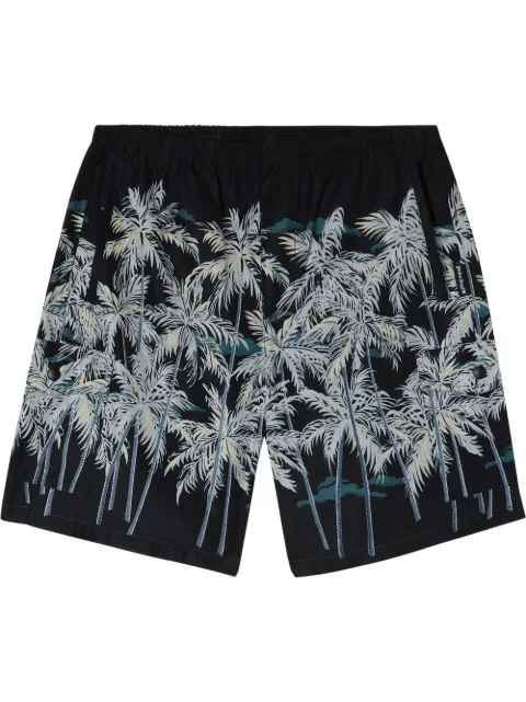 Palm Angels palm-print swimming shorts Black PMFA005S22FAB0081003