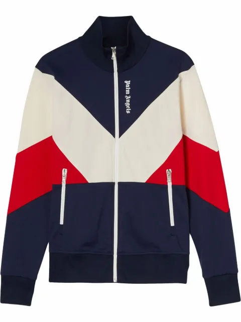 Palm Angels colour-block track jacket Blue PMBD034S22FAB0014601