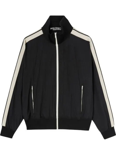 Palm Angels logo-print track jacket Black PMBD030C99FAB0011001