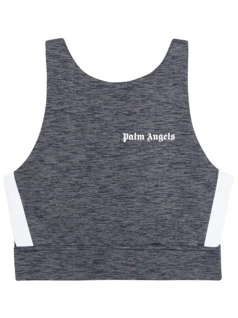 Palm Angels logo-print training top Grey PWVO001S22FAB0010810