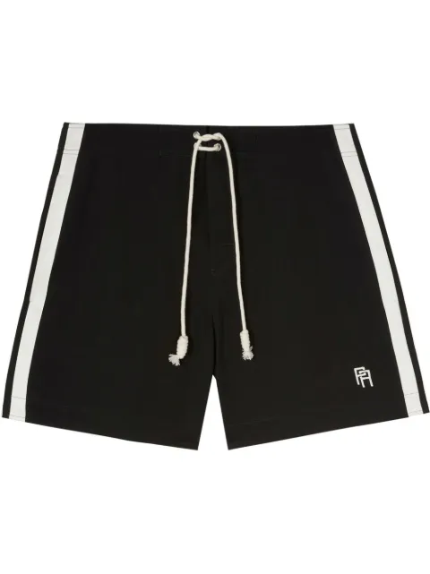 Palm Angels monogram-print swimming shorts Black PMFA009S22FAB0011001