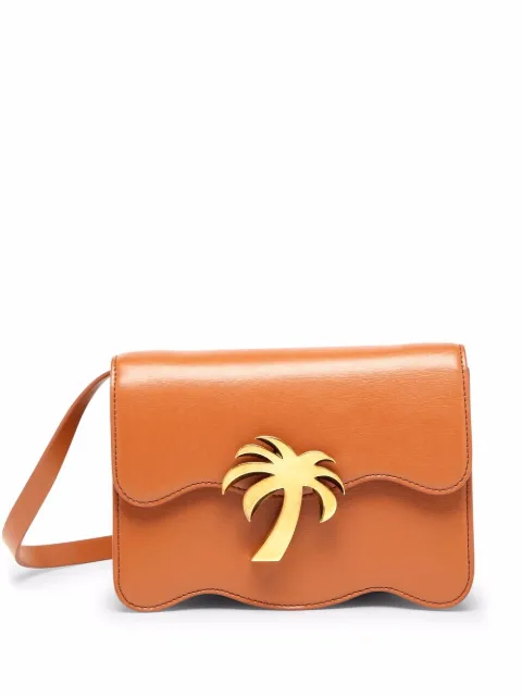 Palm Angels Palm Beach shoulder bag Brown PWNQ008S22LEA0016076