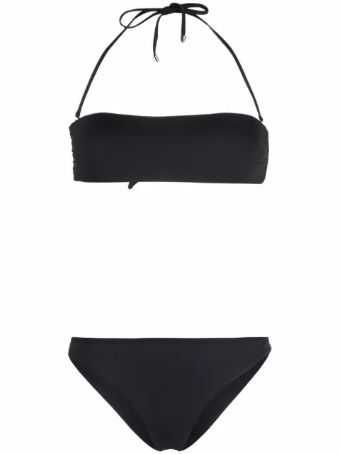 Manokhi halterneck bandeau-style bikini set Black SS22MANO336ST7