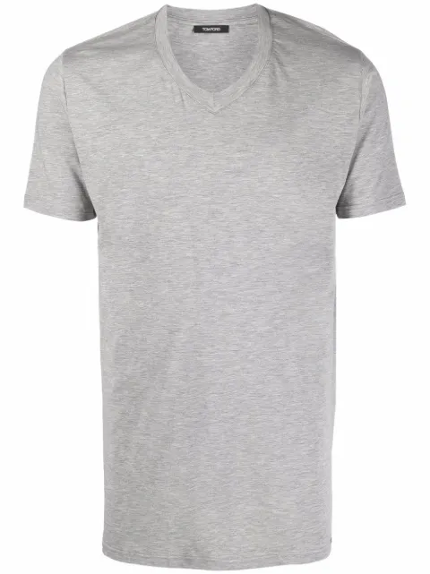 TOM FORD V-neck cotton-blend T-shirt Green T4M09141