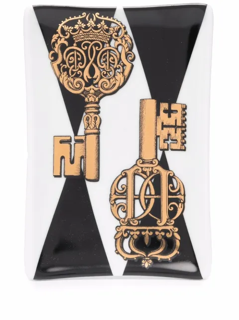 Fornasetti Chiavi valet tray Black P37Z326