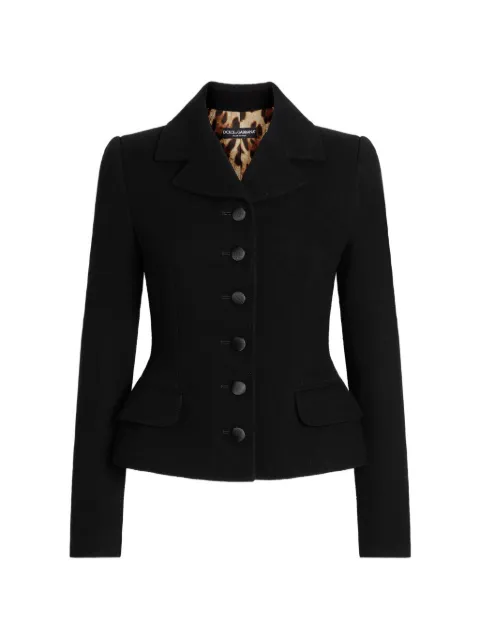 Dolce & Gabbana single-breasted virgin wool blazer Black F26AJTFU23Q