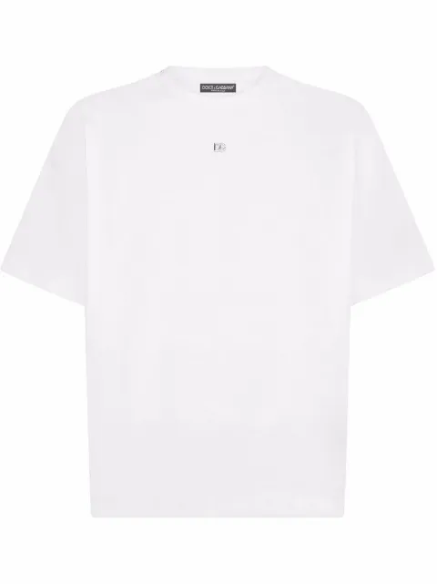 Dolce & Gabbana logo-plaque T-shirt White G8NC5ZG7B9H