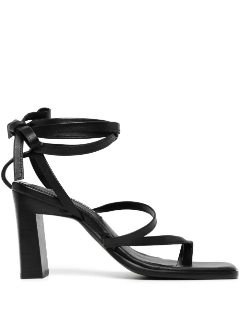 Senso Pica 95mm leather sandals Black PICA