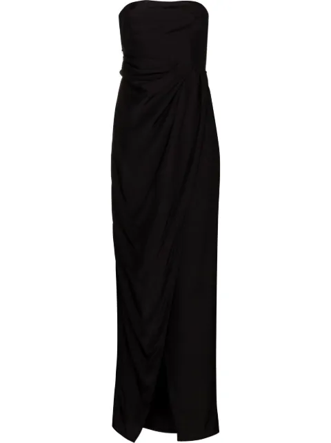 GAUGE81 Lica silk wrap dress Black 322213
