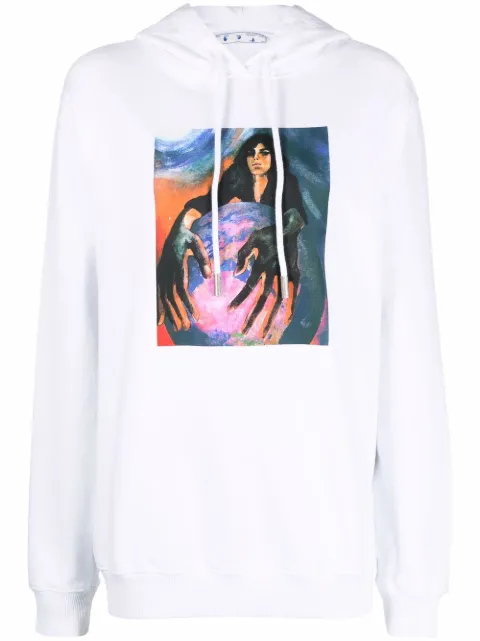 Off-White graphic-print hoodie White OWBB035F21JER0040184