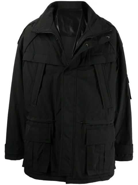 Juun.J hooded parka coat Black JC1839H615
