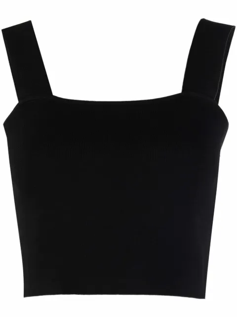 Maje knitted crop top Black MFPTO00696