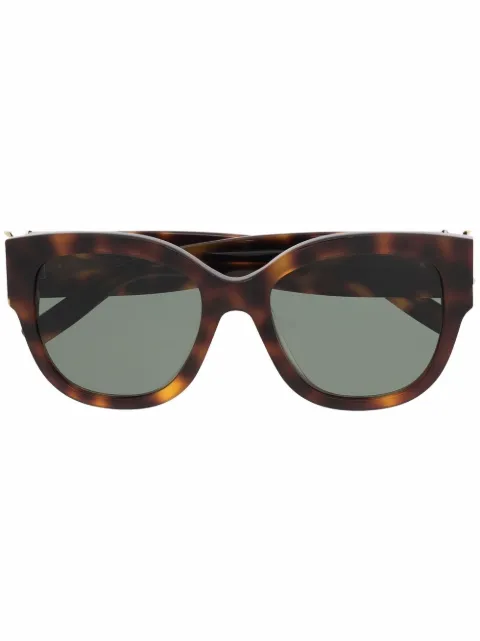 Saint Laurent Eyewear tortoiseshell-effect tinted sunglasses Brown SLM95F