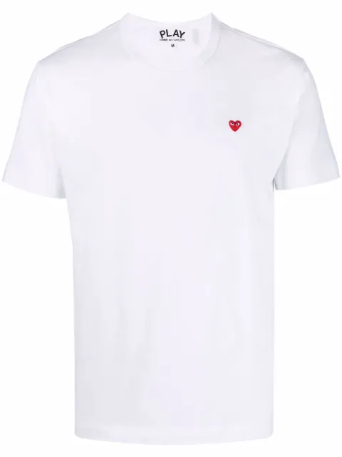 Comme Des Garçons Play micro heart round-neck T-shirt White P1T304