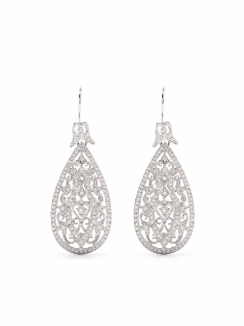 Wouters & Hendrix Gold 18kt white gold Bright Necessities diamond drop earrings Silver EGD022WG