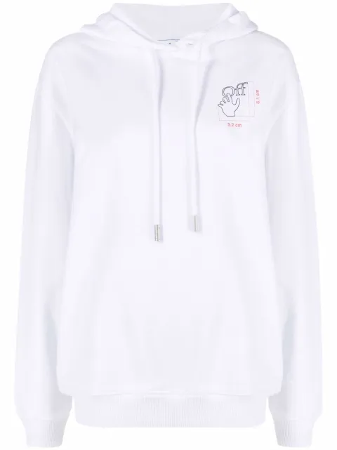 Off-White logo-print cotton hoodie White OWBB035F21JER0100110