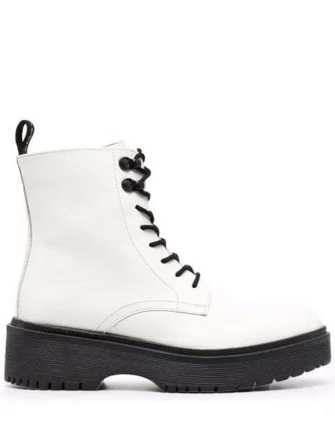 Levi's Bria two-tone platform boots White 233648