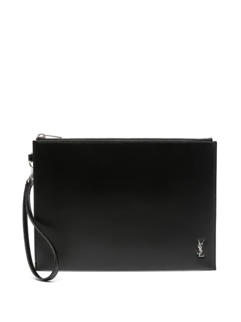 Saint Laurent Cassandre leather pouch Black 6838271JB0E