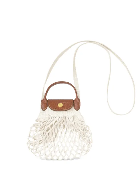 Longchamp Le Pliage Filet XS knitted mesh cross-body bag Neutrals 10139HVH037