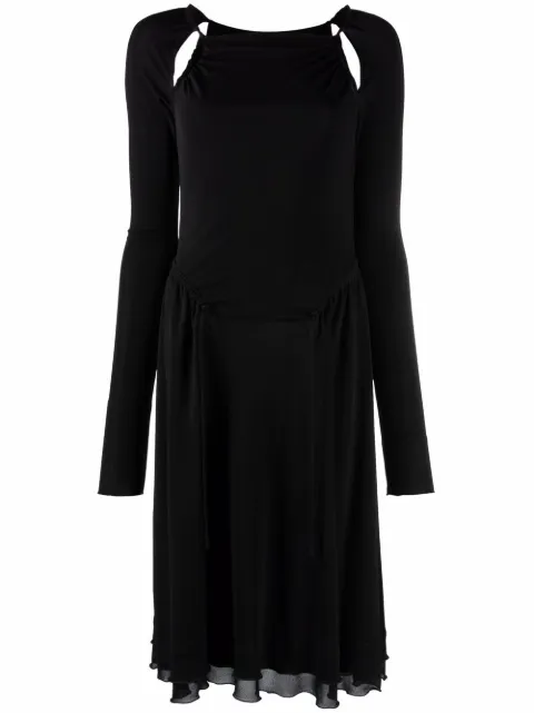 Ferragamo cut-out detailed midi dress Black 750760