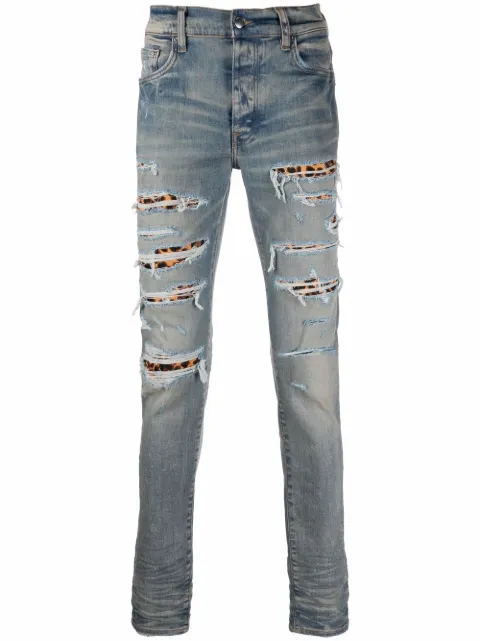 AMIRI ripped-detail jeans Blue MDS105408