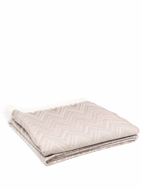 Missoni Home zig-zag woven blanket Neutrals 1T3PL99009481