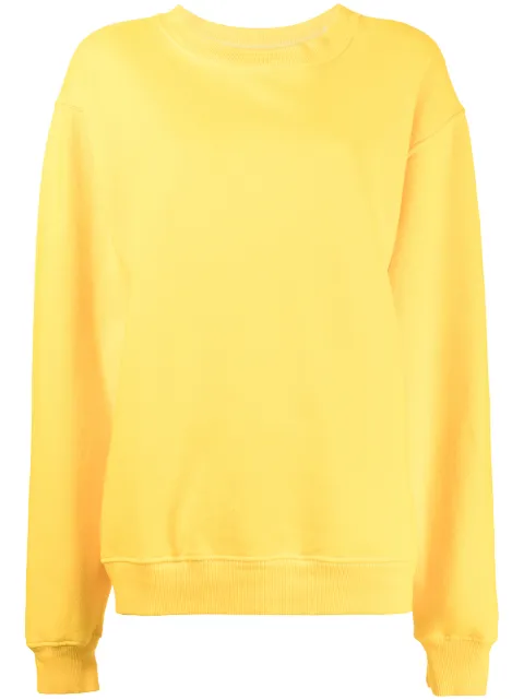 La Detresse The Sun-motif cotton-blend sweatshirt Yellow 002PU17STR