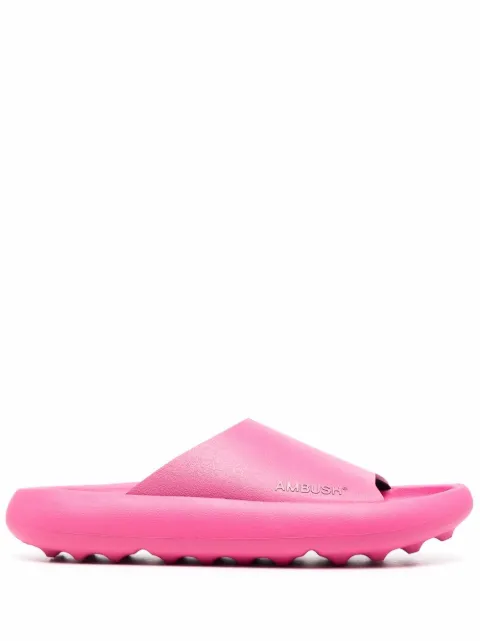 AMBUSH side logo-print slides Pink BWIC002F21MAT0013000