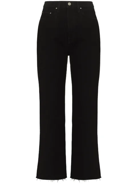 TOTEME cropped straight-leg jeans Black 221235739204
