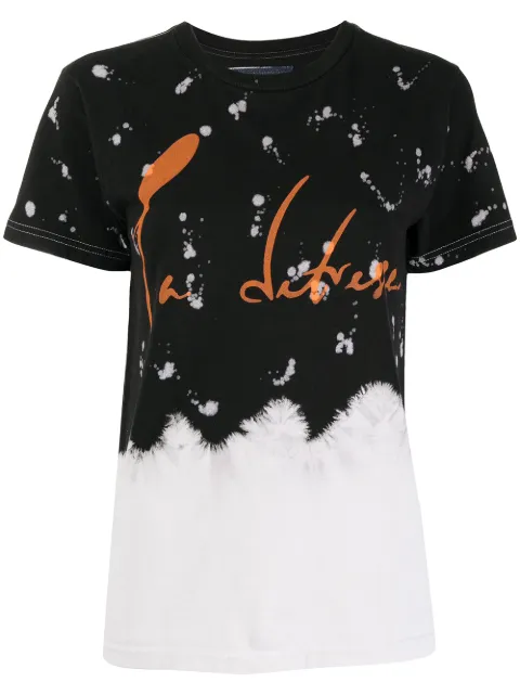 La Detresse logo-print cotton T-Shirt Black 002TS62ACI
