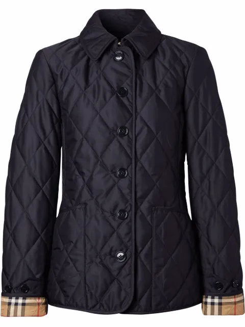 Burberry diamond-quilted thermoregulated jacket Blue 8049867