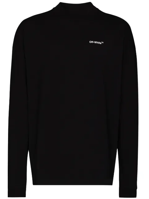 Off-White Caravaggio Arrow long-sleeve T-shirt Black OMAB032C99JER0011001