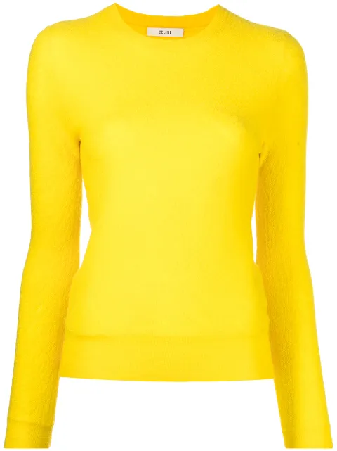 Celine Pre-Owned pre-owned crew-neck jumper Yellow DPTR0921CELSWE1