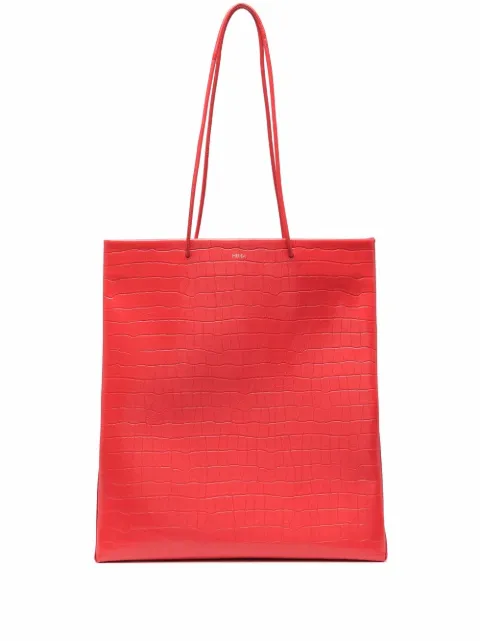 Medea crocodile effect tote bag Red 21WMEBO017