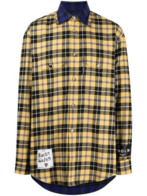 COOL T.M plaid-check print shirt Yellow 1PT8000A21017