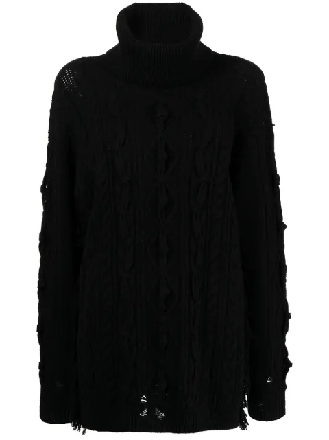 Onefifteen x Beyond The Radar cable knit jumper Black CA1077
