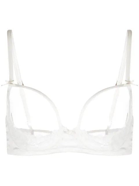 Fleur Du Mal Charlotte peekaboo bra White BR00850300