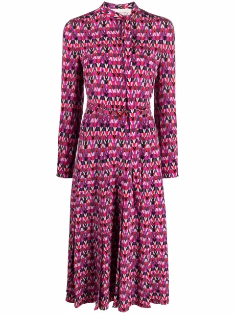 Valentino Garavani Optical print shirtdress Pink BVAYE273L